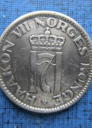 Монета 50 ері норвегія 1957 1953 два роки ціна за 1 монету2 фото