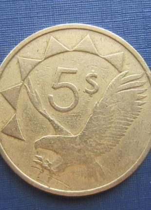 Монета 5985ів намібія 1993 фауна птиця орел