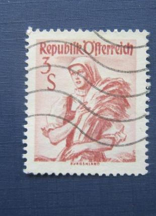 Марка австрія 1949 стандарт селянка 3982 гаш