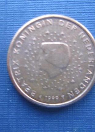 Монета 1 євроцент нідерланди 1999