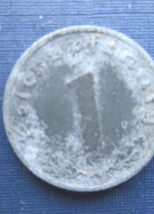 Монета 1 пфенниг німеччина 1940 а цинк рейх свастика