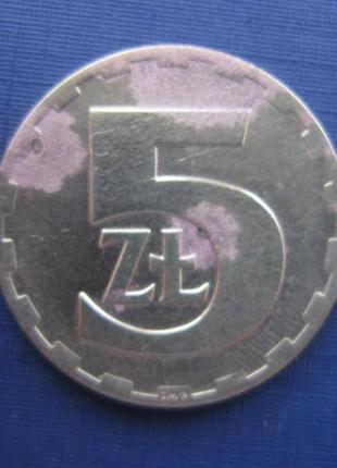Монета 5 златих польща 1976
