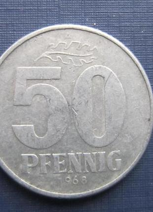 Монета 50 пфеннігів німеччина гдр 1968