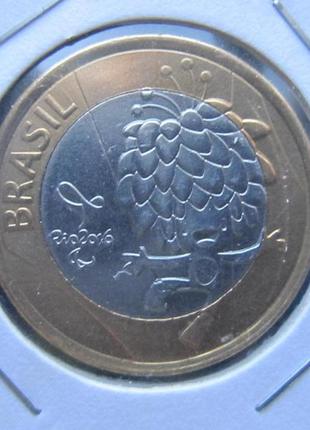Монета 1 реал бразилія 2016 спорт олімпіада талісман тому