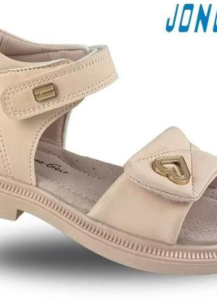 Босоніжки сандалі шкіряні для дівчинки рожеві 22-25 детские босоножки для девочки jong golf2 фото