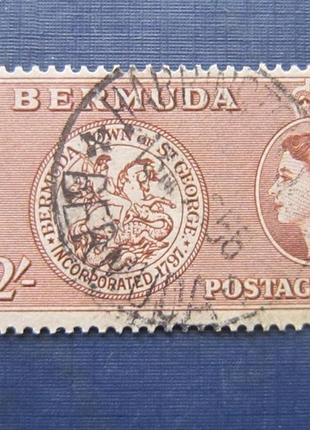 Марка бермудські острови бермуда британські 1953 стара монета ...