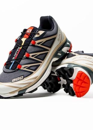 Чоловічі кросівки salomon xt-6 black beige orаnge