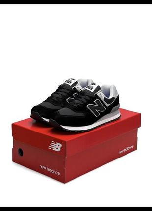 Женские кроссовки new balance 574 black white