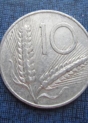 Монета 10 лір італія 19521 фото