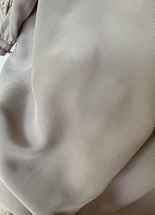 Сіра шовкова блуза madeleine, довга шовкова блуза, шовкова туніка, романтична блуза9 фото