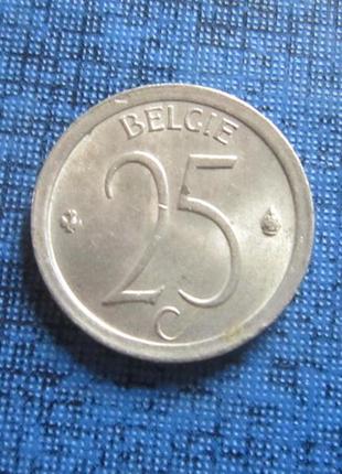 Монета 25 сантимів бельгія 1971 бельгійський тип