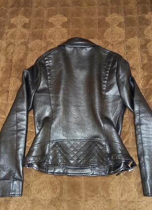 🐊 фирменная женская косуха, экокожа, очень качественная, куртка искусственная кожа7 фото