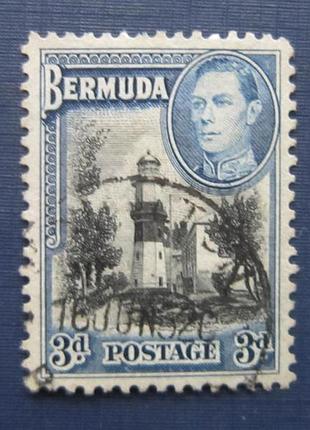 Марка бермудські острови бермуда британські 1938 маяк флот 3 п...