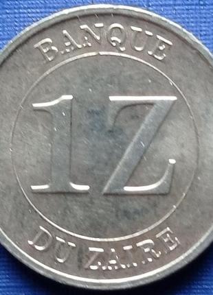 Монета 1 заїр (конго) 1987