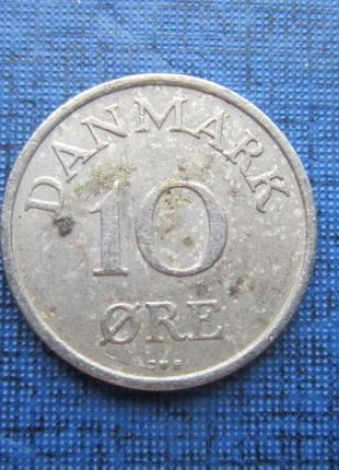 Монета 10 ері данія 1958