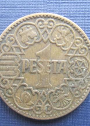 Монета 1 песета іспанія 1944