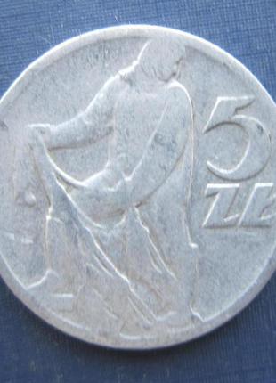 Монета 5 златих польща 1959