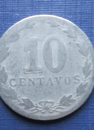Монета 10 сентаво аргентина 1927