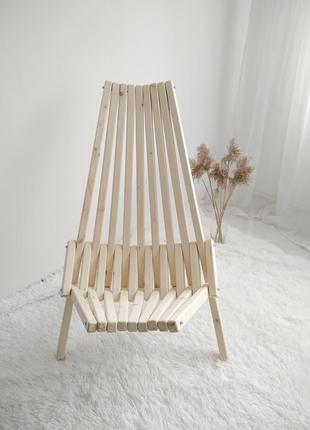 Крісло лежак стільчик дерев'яний ручна робота5 фото