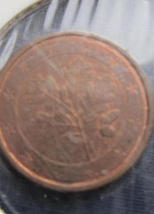 Монета 1 євроцент німеччина 2012 а