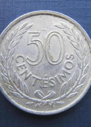 Монета 50 сентесимо уругвай 1965