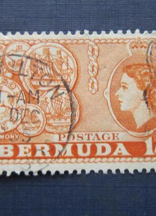 Марка бермудські острови бермуда британські 1953 старі монети ...