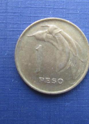 Монета 1 песо уругвай 1968