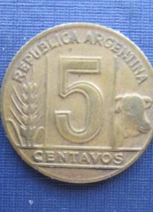 Монета 5 сертаво lock 1944 фауна корова бик