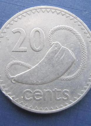 Монета 20 млн острів фіджі британські 1969