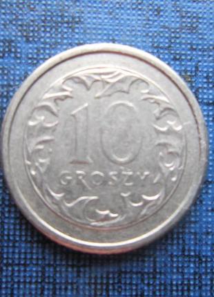 Монета 10 грошів польща 1992