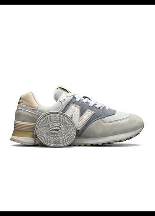 Жіночі кросівки new balance 574 gray yellow4 фото