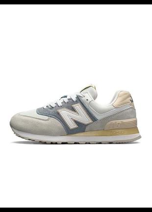 Жіночі кросівки new balance 574 gray yellow5 фото