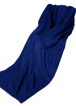 Плед з рукавами snuggie (синій)2 фото
