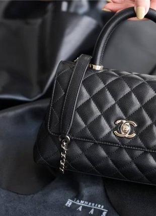 Женская сумочка chanel mini coco handle noir2 фото