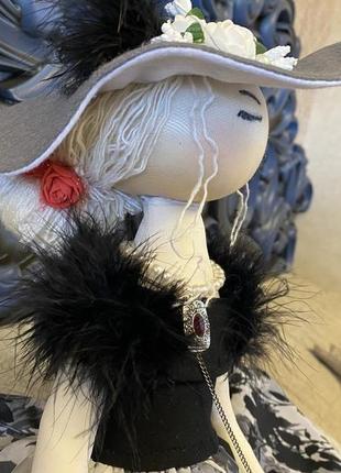Лялька тільда - світська дама в капелюсі2 фото
