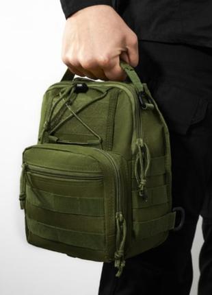 Тактична сумка однолямковий рюкзак тактичний слінг, ссу, поліц...4 фото