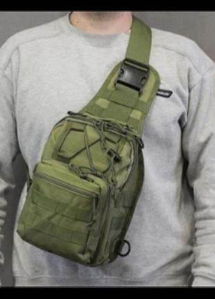 Тактична сумка однолямковий рюкзак тактичний слінг, ссу, поліц...7 фото