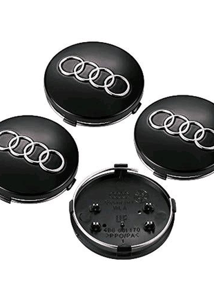 Ковпачки на диски audi 4b0601170 4bo601170 чорні 60мм нові