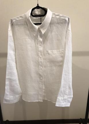 Новая льняная женская блуза zara. оригинал!