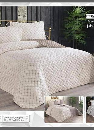 Комплект стильное покрывало + наволочки,супер качество туречки