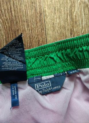 Розовые мужские пляжные шорты штаны polo ralph lauren размер xxl4 фото
