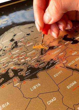 Скретч карта мира в тубусе (формат а1)6 фото