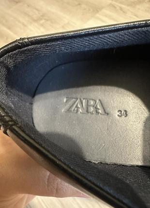 Туфлі класичні zara 34 р натуральна шкіра туфли кожаные7 фото