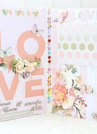 Большой свадебный альбом ручной работы , подарок на свадьбу молодоженам