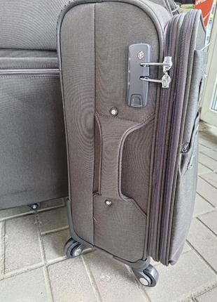 Набір валіза weima baoluo ab-507 на 5 колесах (коричнева)5 фото