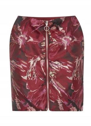 Красивая юбка на молнии ichi парча цветы этикетка