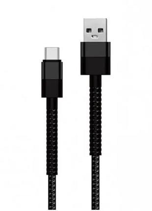 Usb кабель walker c700, type-c, 1м, чорний