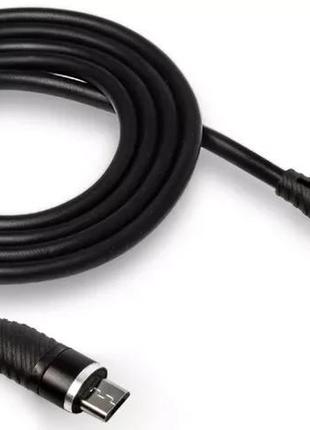 Кабель usb walker c735 3.1a 2m micro usb cable black