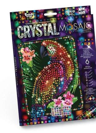 Кристальная мозаика попугай (crm-01-10), детская серия