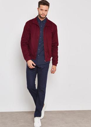 Topman harrington бомбер утеплений чоловічий бордовий вітровка2 фото